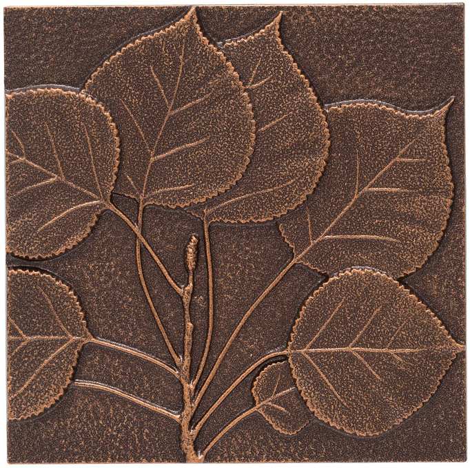 Aspen Leaf 8 inch X 8 inch Indoor Outdoor Wall Decor